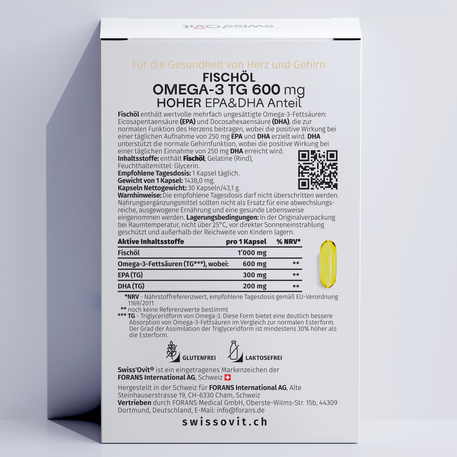 OMEGA-3 TG 600 mg Fischöl