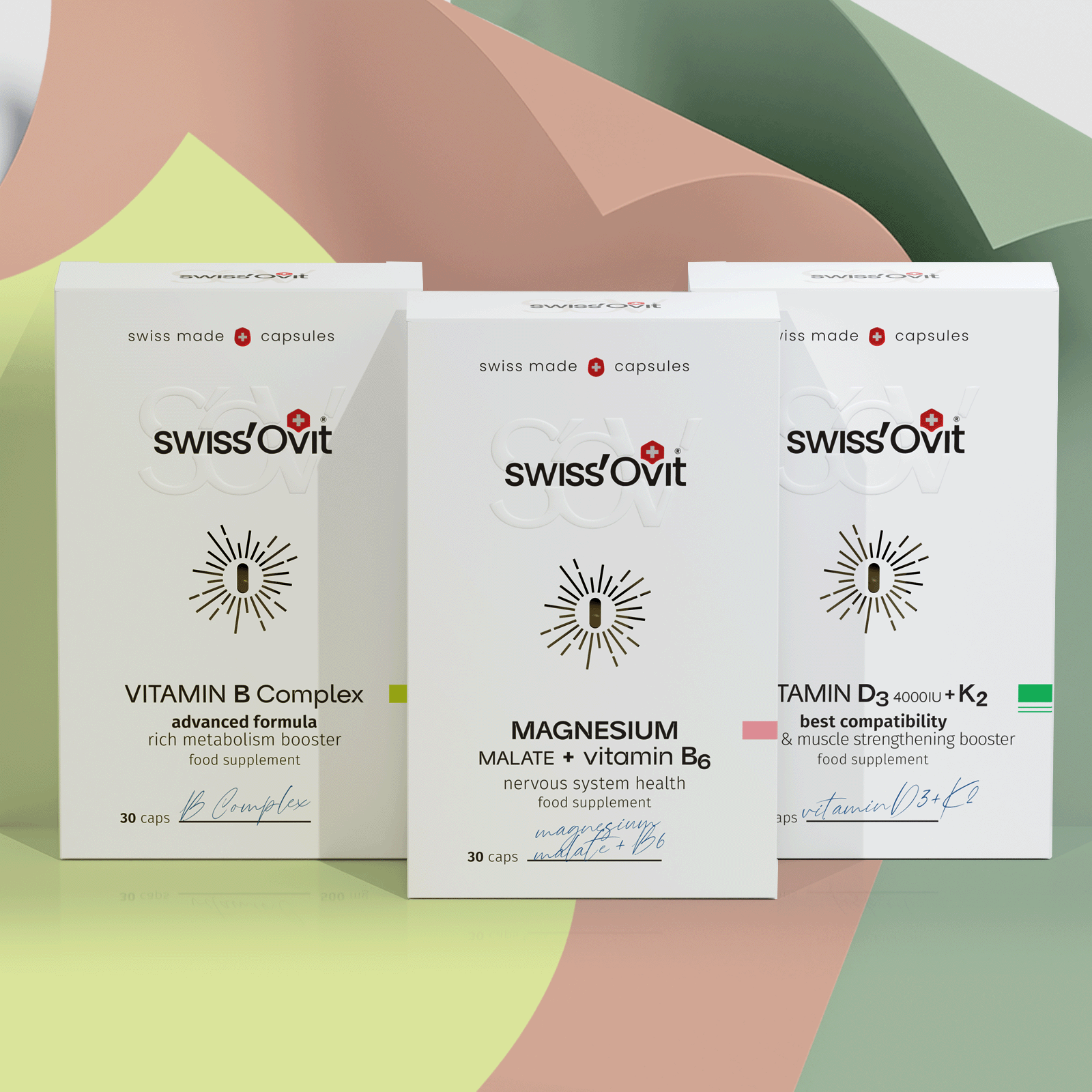 Energie‑Booster SET (Vitamin B‑Komplex + Magnesium Malate + Vitamin D3+K2)